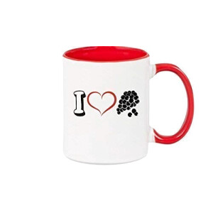 Mug Raisin rouge céramique 375 ml