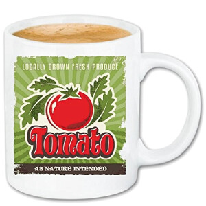 Mug Tomate blanc céramique 330 ml
