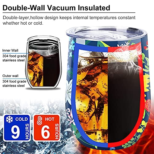 Mug Fleur multicolore-s isotherme personnalisé 350 ml variant 3 