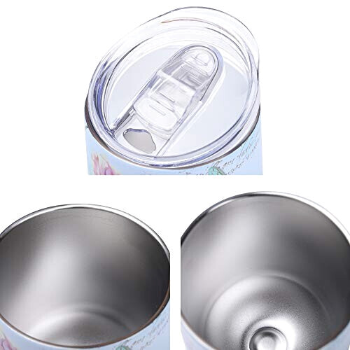 Mug Fleur multicolore-libellule isotherme personnalisé 350 ml variant 3 