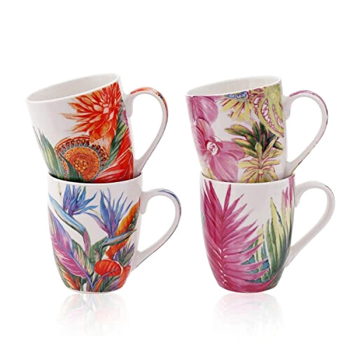 Mug Fleur couleuré céramique 300 ml