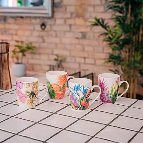 Mug Fleur couleuré céramique 300 ml variant 0 