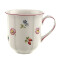 Mug Fleur rouge porcelaine relief - miniature
