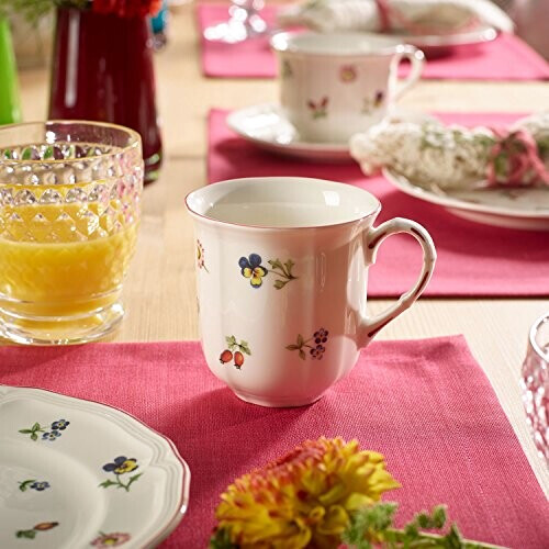 Mug Fleur rouge porcelaine relief variant 0 