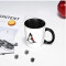 Mug Fleur personnaliser nom noir céramique personnalisé 330 ml - miniature variant 8