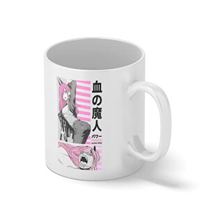 Mug Denji, Pochita, Aki, Makima, Power - Chainsaw Man - blanc céramique