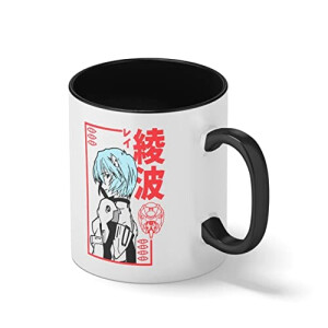 Mug Rei Ayanami - Evangelion - noir céramique