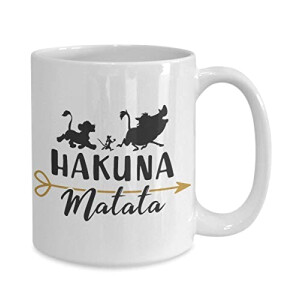 Mug Simba, Hakuna Matata - Le roi lion - crème céramique porcelaine coffret cadeau